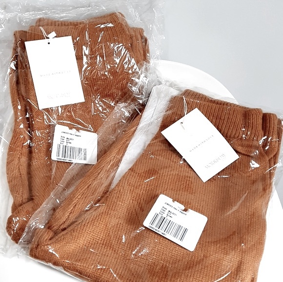 NEW Brown Hike it Joggers High-Rise Knit Leggings - Picture 4 of 10